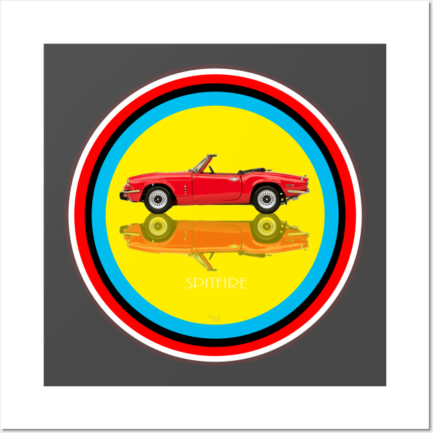 Triumph Spitfire on target Wall Art by AaaahEeeekStudio